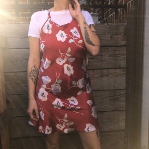 NWT 90s style floral satin slip